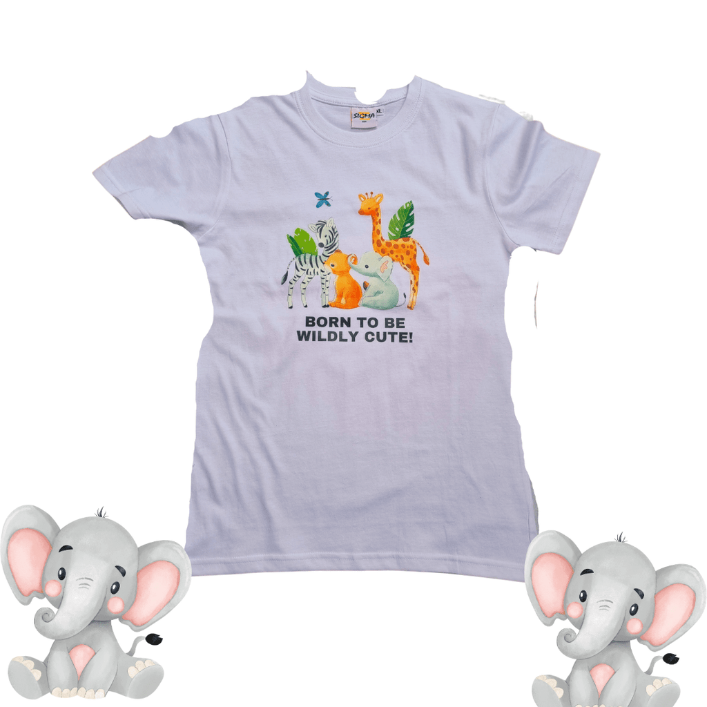 Born to be Wildly Cute Cotton T-Shirt (Boys & Girls) - cutekidz - www.cutekidz.co.za