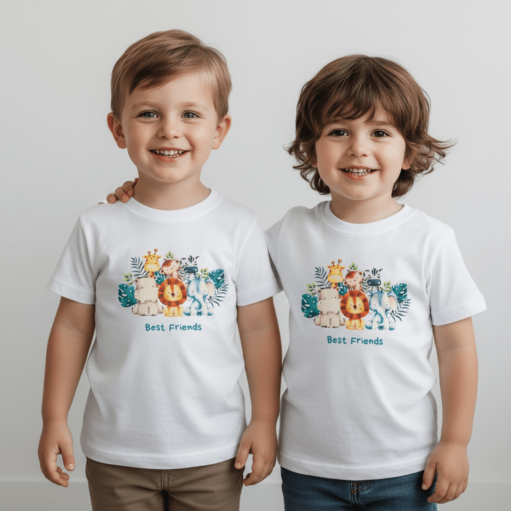 Boys Best Friends Cotton T-Shirt (3 - 7 Years) - CuteKidz - www.cutekidz.co.za
