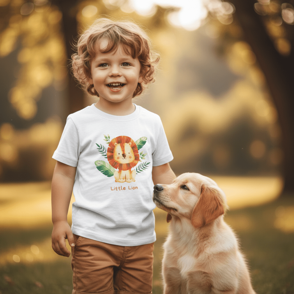 Little Lion Cotton T-Shirt (Boys) - cutekidz - www.cutekidz.co.za