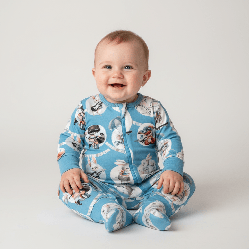 SOFT & STRETCHY FURRY FRIENDS JUMPSUIT - www.cutekidz.co.za