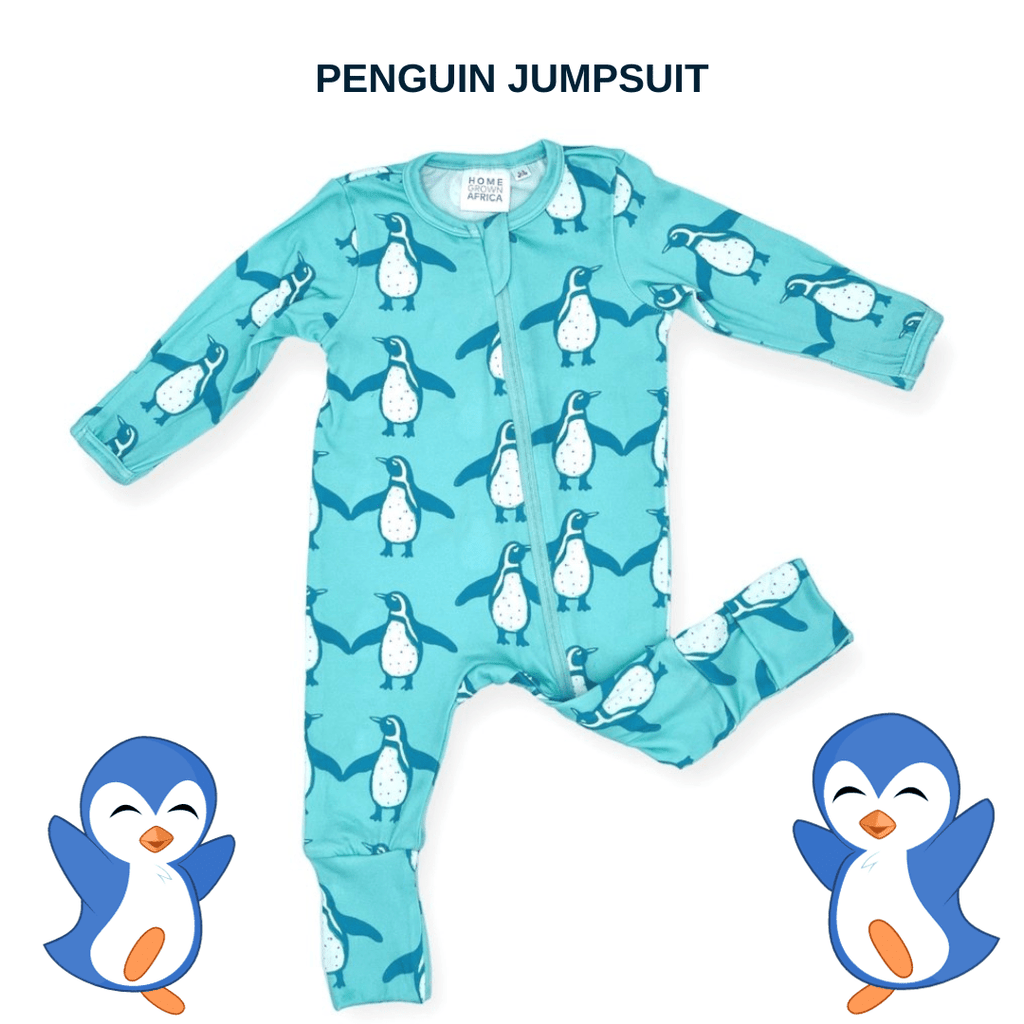 SOFT & STRETCHY PENGUIN ROMPER - www.cutekidz.co.za