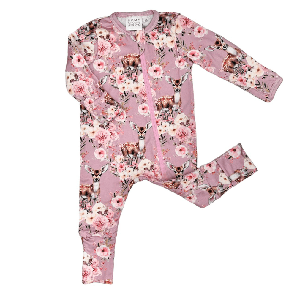 SOFT & STRETCHY ZIPPER JUMPSUIT – DEER - www.cutekidz.co.za