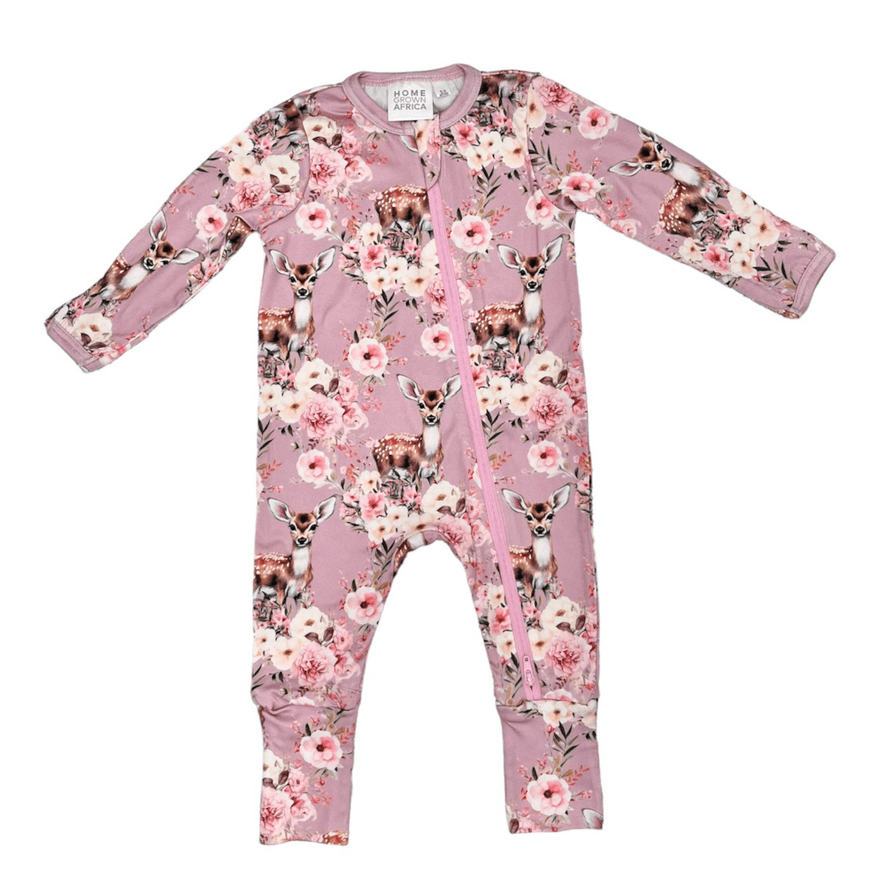 SOFT & STRETCHY ZIPPER JUMPSUIT – DEER - www.cutekidz.co.za