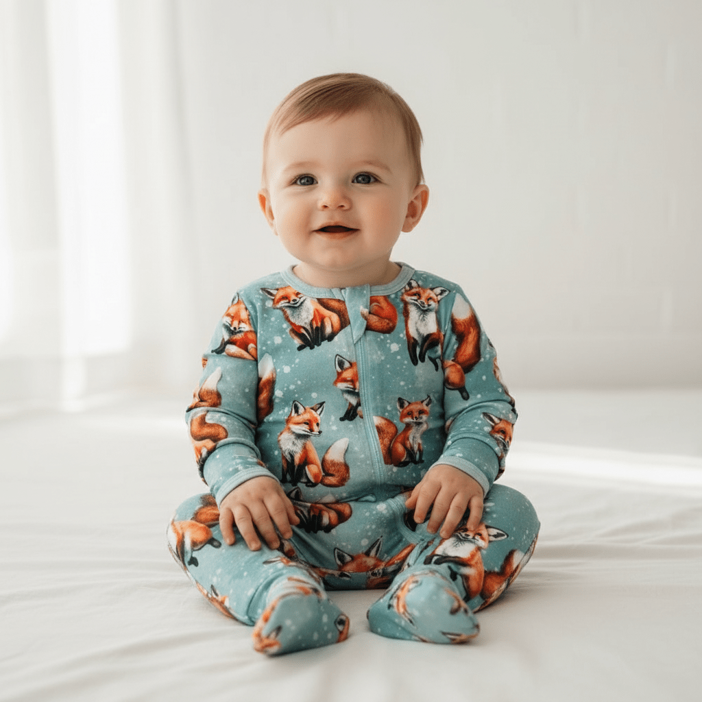 SOFT & STRETCHY ZIPPER JUMPSUIT – FOX - www.cutekidz.co.za