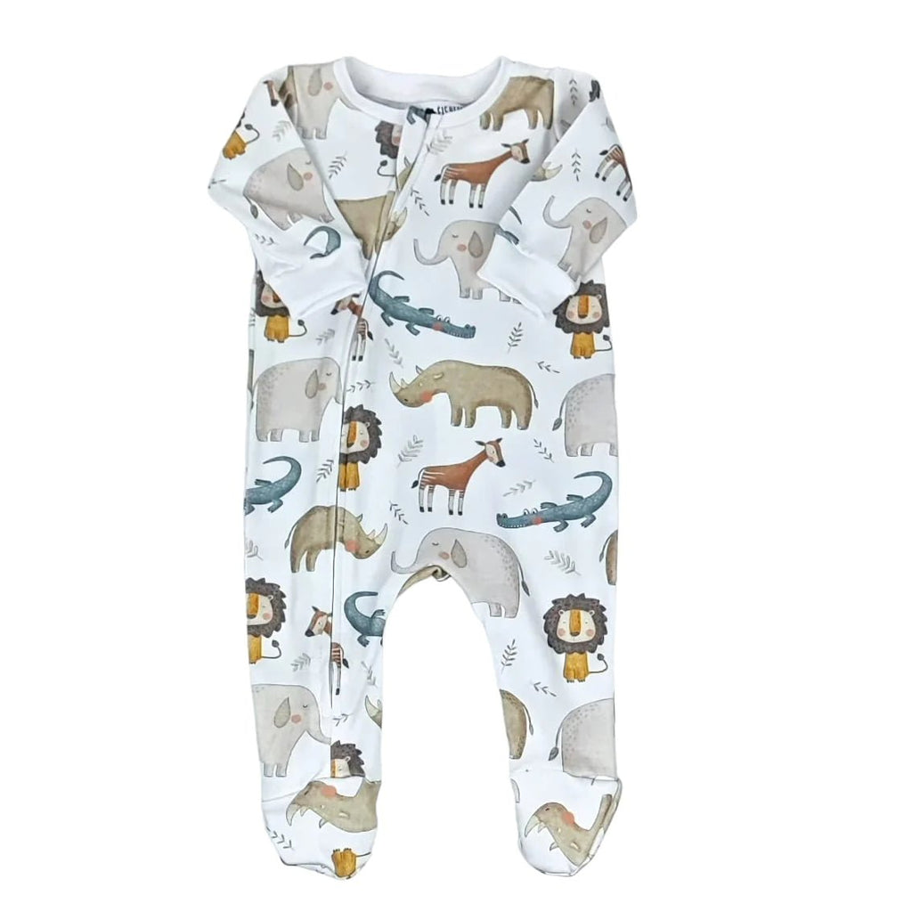 Okapi footie romper This snuggly footie romper is perfect! - www.cutekidz.co.za