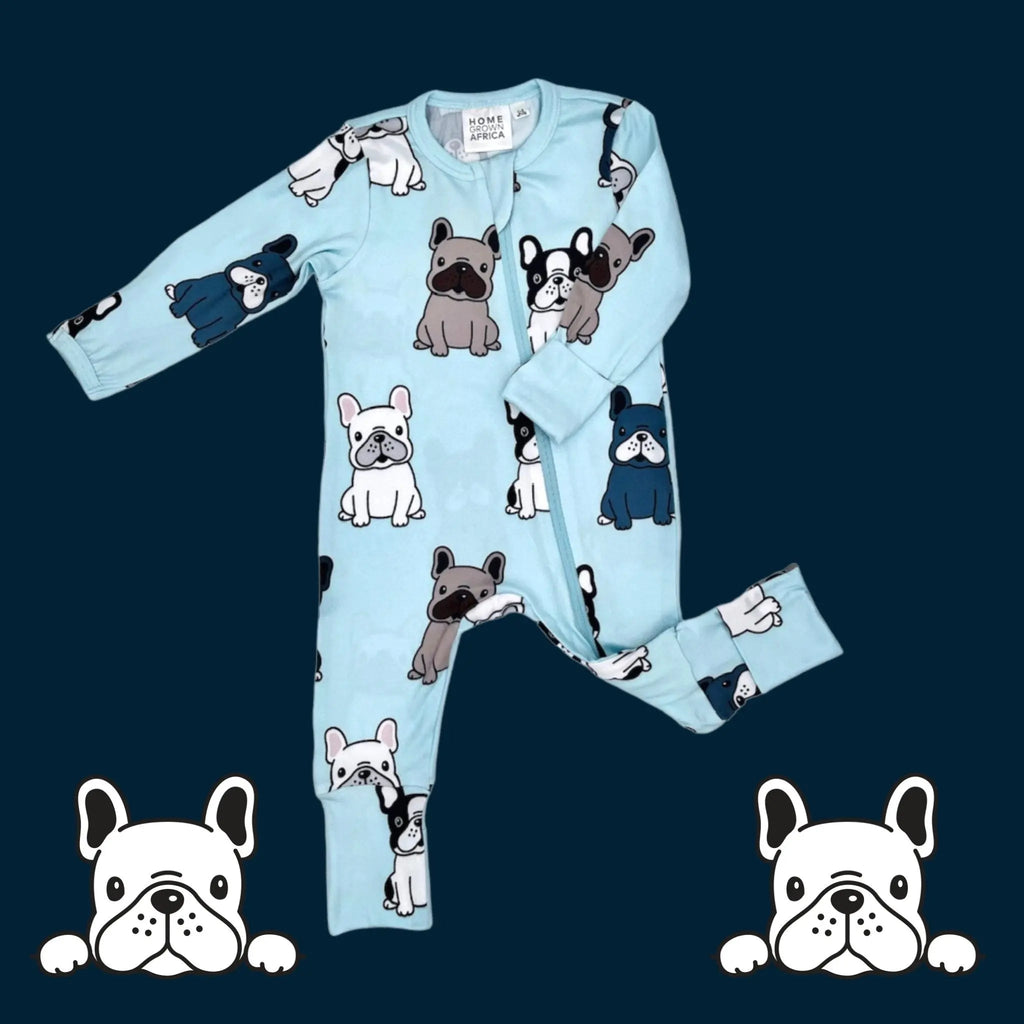 SOFT & STRETCHY BOSTON DOG JUMPSUIT - www.cutekidz.co.za