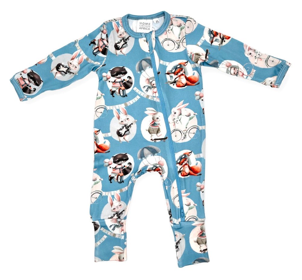 SOFT & STRETCHY FURRY FRIENDS JUMPSUIT - www.cutekidz.co.za