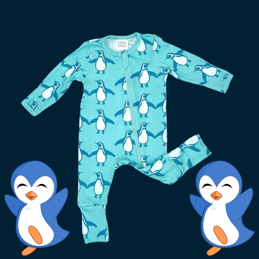 SOFT & STRETCHY PENGUIN ROMPER - www.cutekidz.co.za