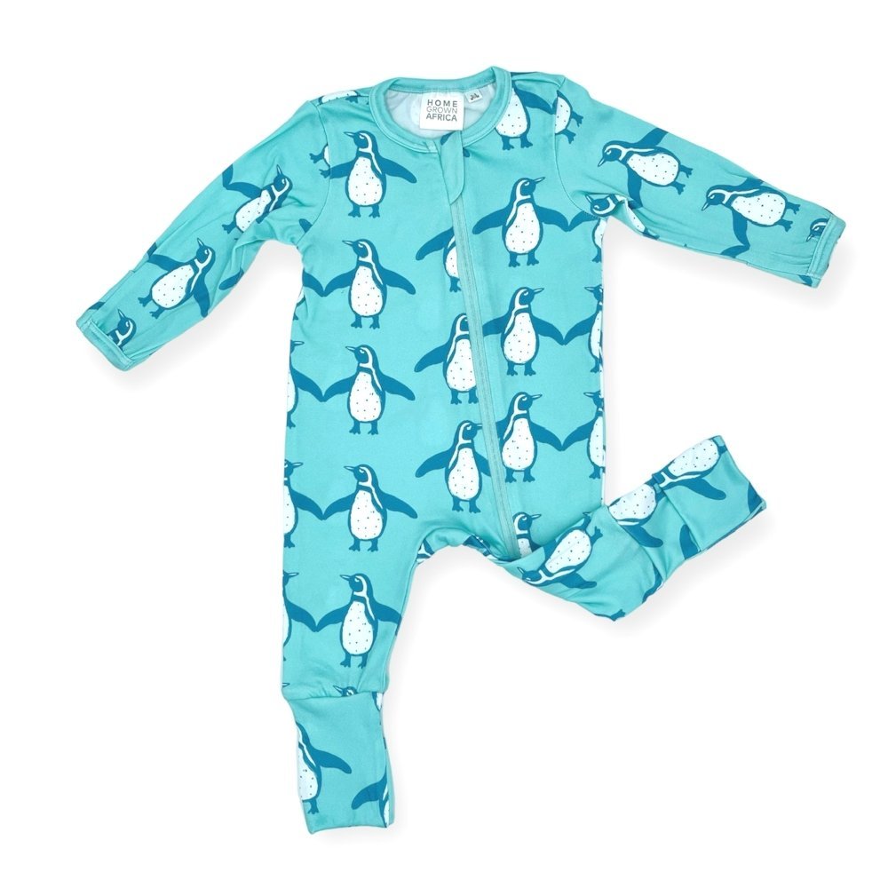 SOFT & STRETCHY PENGUIN ROMPER - www.cutekidz.co.za