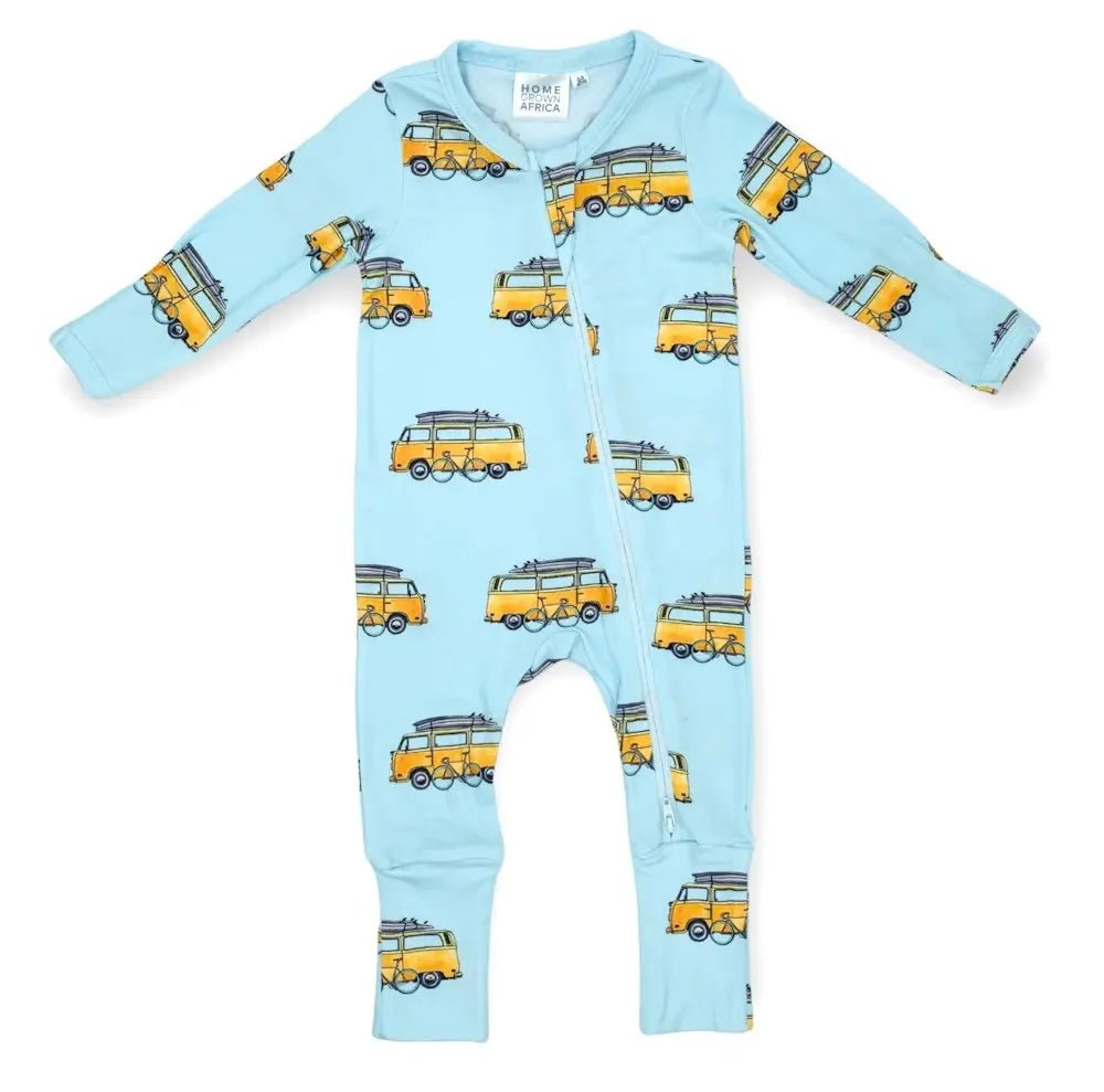 SOFT & STRETCHY ZIPPER JUMPSUIT – RETRO VAN - www.cutekidz.co.za